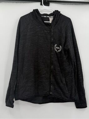 Pink vs heather gray zip up hoodie large